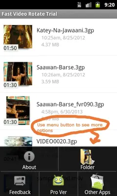 Fast Video Rotate Trial android App screenshot 0