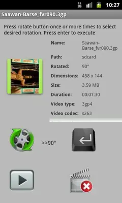 Fast Video Rotate Trial android App screenshot 1